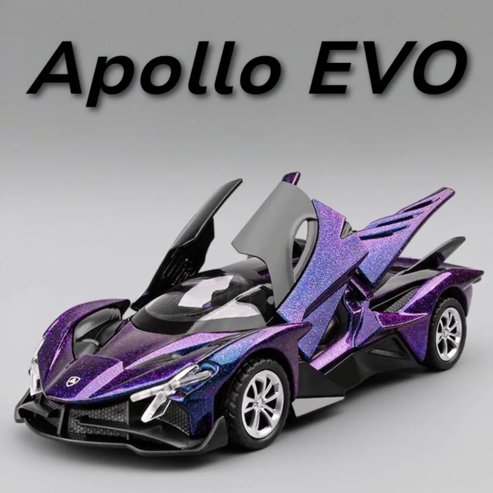 Maßstab 1:36 Apollo EVO AE86 Sportwagenmodell Spielzeug Musik Licht Türen geöffnet zurückziehen Miniaturmodelle Jungen Hobby Ornamente