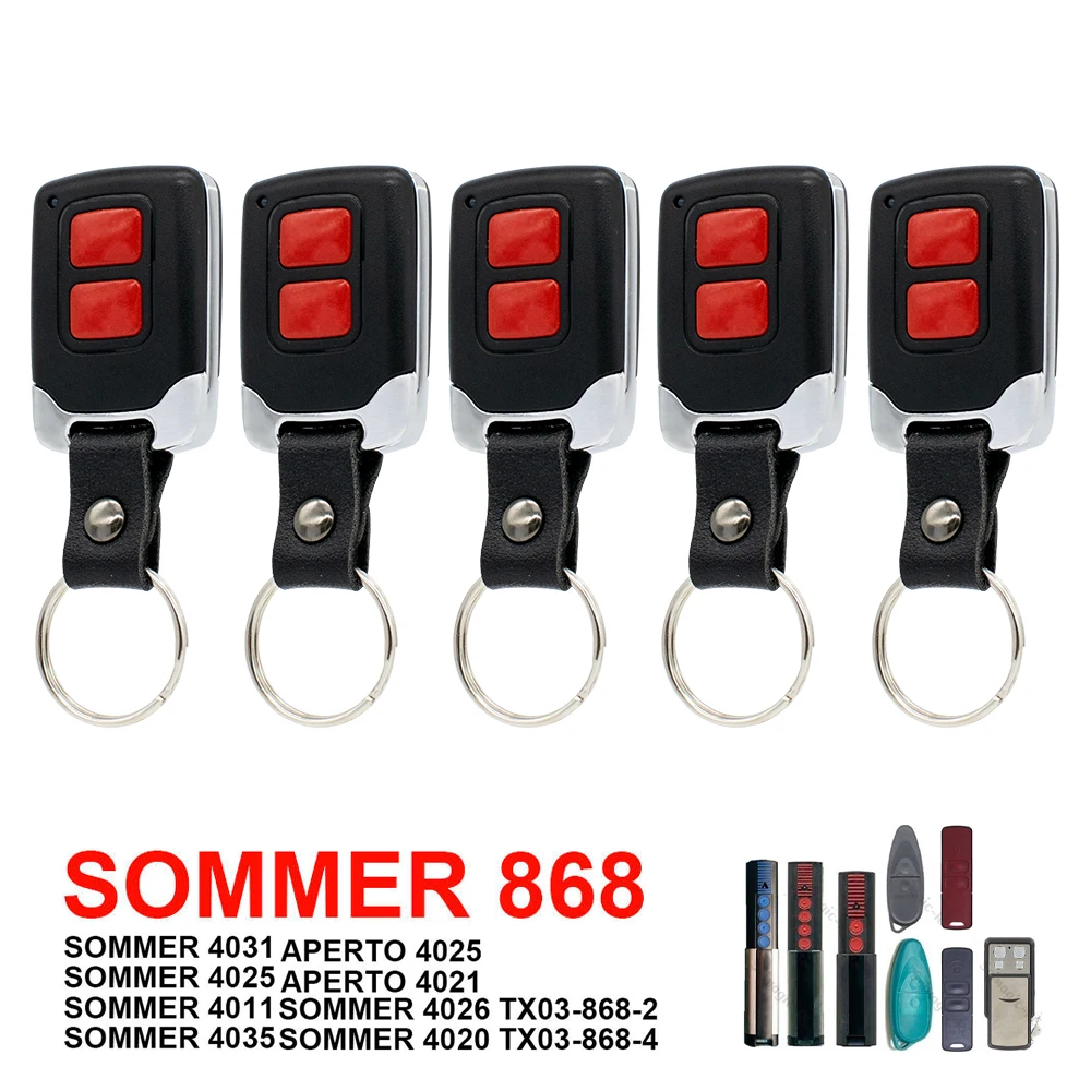 1–20 Stück SOMMER 868 4020 TX03-868-4 4026 TX03-868-2 4031 TX08-868-4 Garagentor-Fernbedienung 868 MHz Rolling Code Gate Sender Image