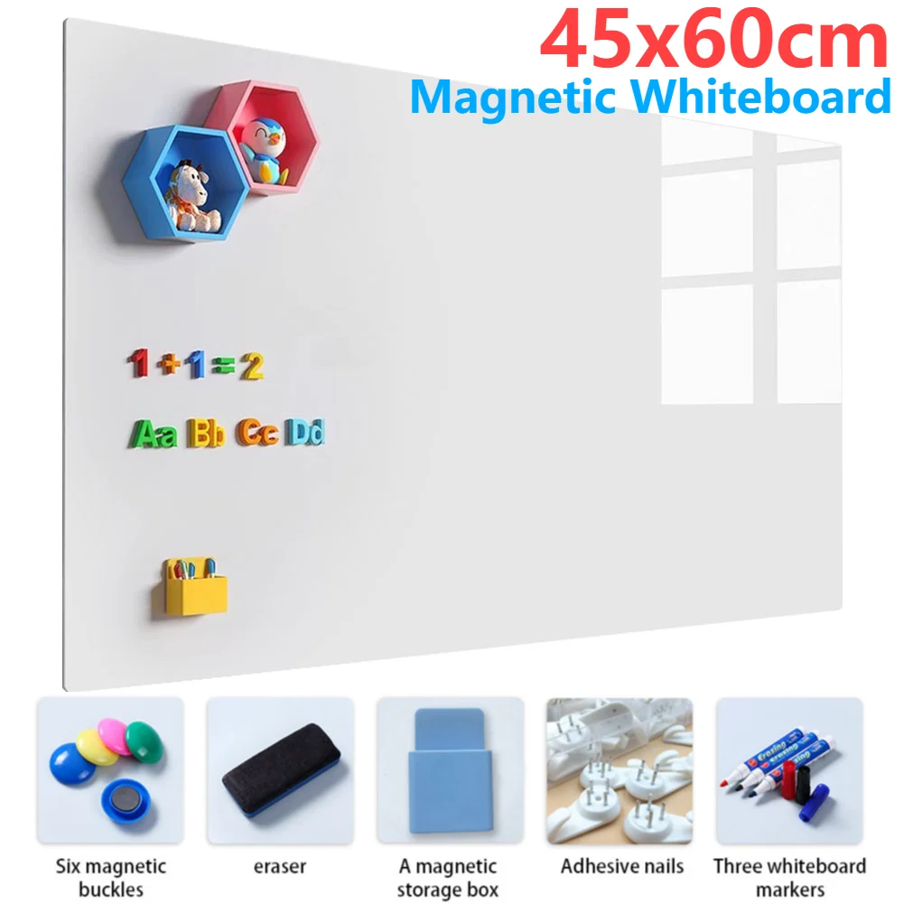 Magnetische Whiteboard-Kühlschrankaufkleber, trocken abwischbarer Kalender, tragbar, für Kinder, Schultafel, Memo, Whiteboard, Geschenk für Kinder, Bürotafel Image