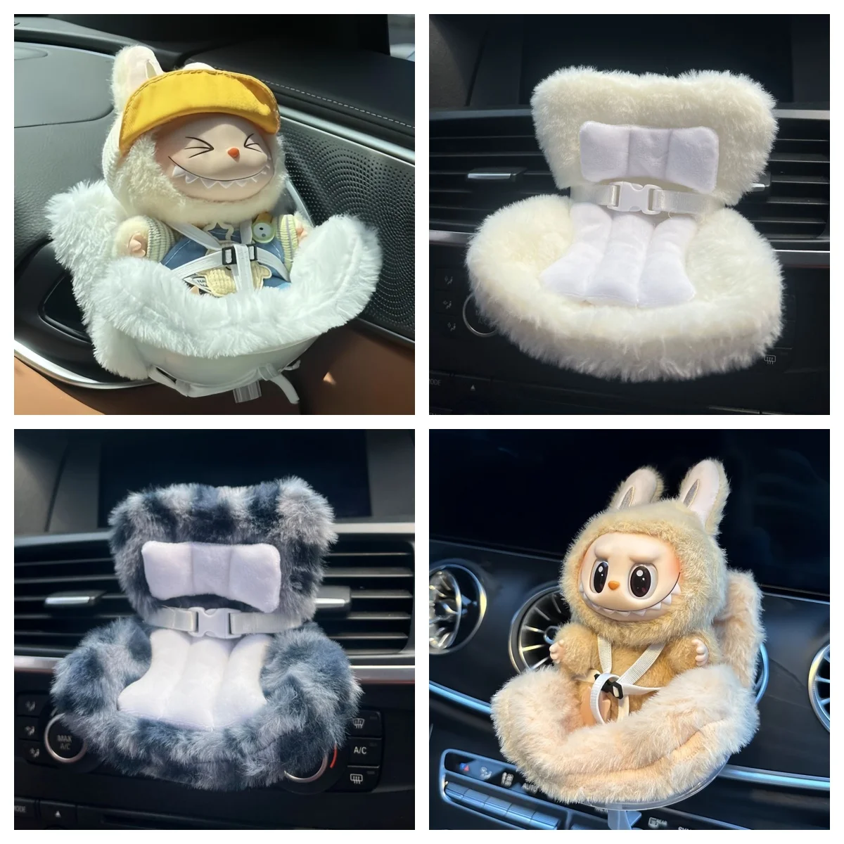 1Pcs Auto Air Vent Puppe Sitz für Labubu (KEINE PUPPE) 17cm Plüsch Puppen Plüsch Puppe Sofa Auto Dekoration display Puppe Zubehör