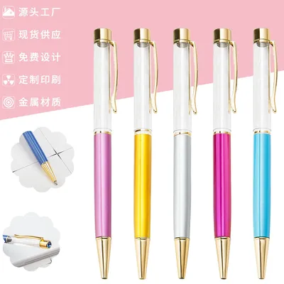 30PCS Metal Ballpoint Pen DIY Solid Color Empty Tube Ballpoint Pen Creative Gift Pen Rotating Ballpoint Pen with Accessories
