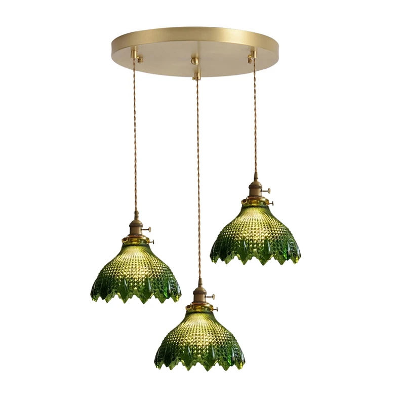Glas Lampenschirm Pendelleuchten Innenbeleuchtung für Zuhause Wohnzimmer Esszimmer Schlafzimmer Messing moderne Deckenlampen Hängeleuchter