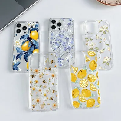 Summer Fruit Lemon Magsafe Wireless Charger Case For Samsung Galaxy S25 Utlra S24 S23 S22 S21 Utlra Plus S23 FE Phone Casing