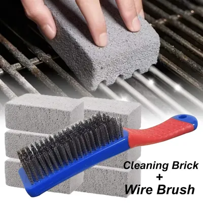 Cleaning Stone BBQ Cleaning Brick Small Grey Brick BBQ Grill Grill Plate Cleaning Tool Grease Cleaning Pumice Stone Kitchen Tool
