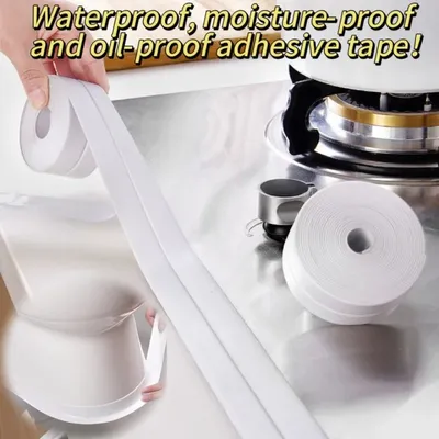 PVC Sealing Tape Caulk Tape Kitchen Sealant Strip Bathroom Self Adhesive Shower Tile Sealer Mildew-proof Tub Countertop