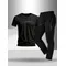 Set di abbigliamento sportivo da uomo con stampa 3D in tinta unita T-shirt casual a maniche corte Pantaloni Set da 2 pezzi Pullover oversize Abbigliamento da uomo