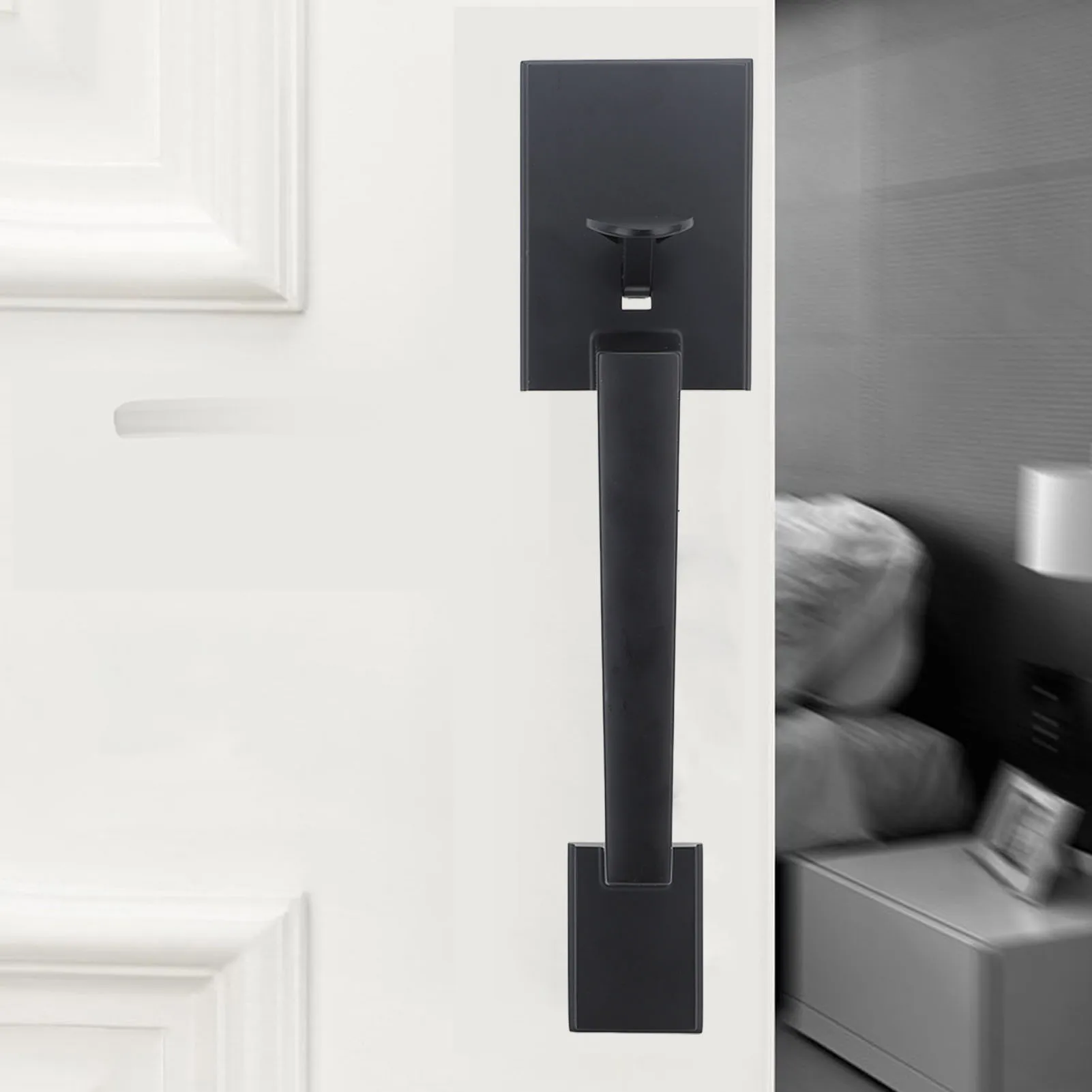 Doppeltes Türgriff-Set, Lochabstand verstellbar, robust, modern, Doppel-Fronttürgriff-Set, Türgriff-Set, Griff-Set