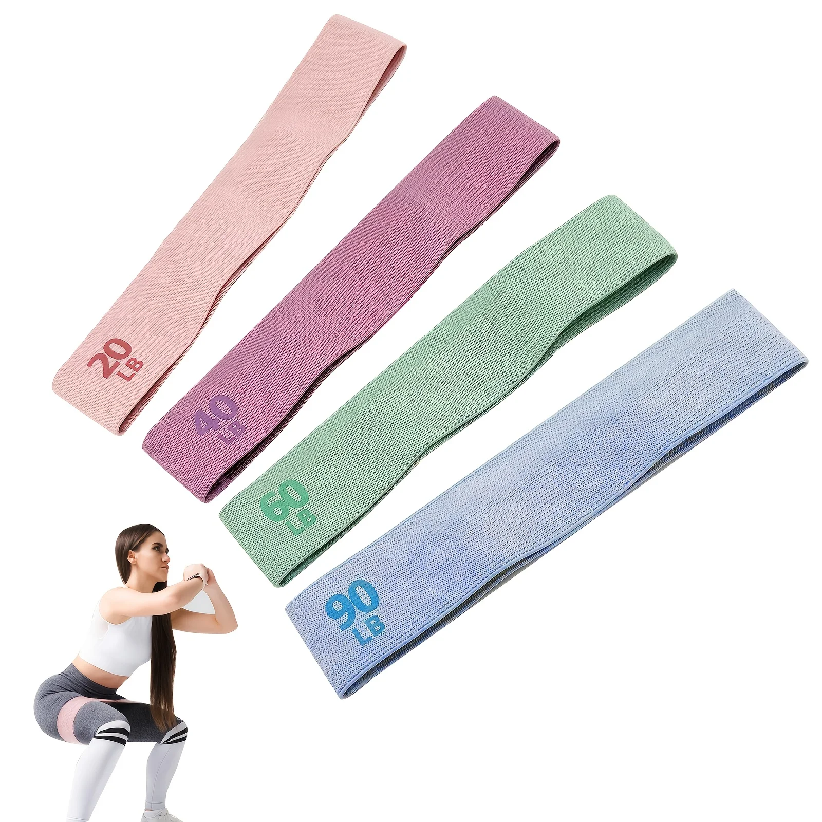 1Pc/4Pcs Fitness Resistance Bands with Weights, Suitable for Core Strength, Pilates, Yoga and Full Body Workouts, Portable Fitness Kit, the Best Choice for Yoga Rooms and Gym Workouts