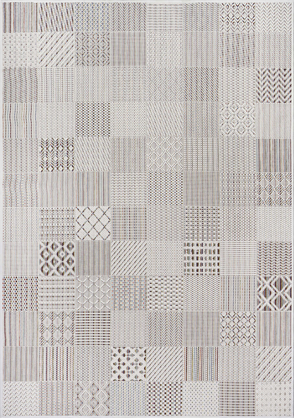 Tapis terrasse balcon résistant, crème, 200 x 290 cm