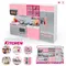 1PC Children's Play Kitchen Toy Set with Miniature Kitchen Appliances and Refrigerator Model for Girls' Pretend Play Gift Box