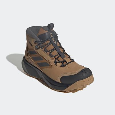 Winterboots ADIDAS TERREX "TERREX WINTER LEATHER MID CUT RAIN.RDY COLD.RDY", Damen, Gr. 40,5, cardboard, carbon, bronze strata, Leder, Textil, sportlich, Schuhe, Winterboots aus Leder Image