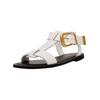 Riemchensandale STEVE MADDEN "STEVE MADDEN Sandalen Leder", Damen, Gr. 37, weiß, Leder, casual, Schuhe