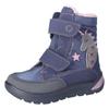 Winterstiefel RICOSTA "Annika WMS: normal", Kinder, Gr. 27, blau (navy), Nylon, Lederimitat, Glitzer, casual, Schuhe, Blinkschuh mit Warmfutter, Größenschablone zum Download