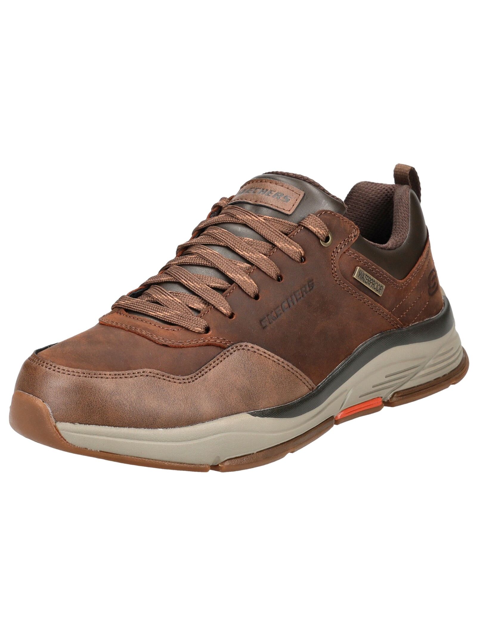 Sneaker SKECHERS "Skechers Sneaker Lederimitat", Herren, Gr. 43, braun, Lederimitat, casual, Schuhe