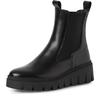 Chelseaboots TAMARIS, Damen, Gr. 38, schwarz, Leder, modisch, Schuhe, Plateau, Stiefelette, Schlupfschuh mit T-Logoprägung