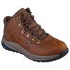 Trekkingschuh SKECHERS "MEROE-PIKEMAN", Herren, Gr. 41, braun, Leder, Lederimitat, casual, Schuhe, Trekking-Boots, Sneaker mit Fersenkissen