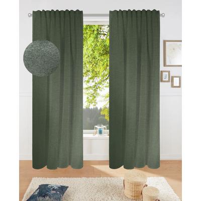 Gardine MY HOME "Fleuriss" Gr. 4, braun, B:135cm H:245cm, Polyester, Gardinen Image
