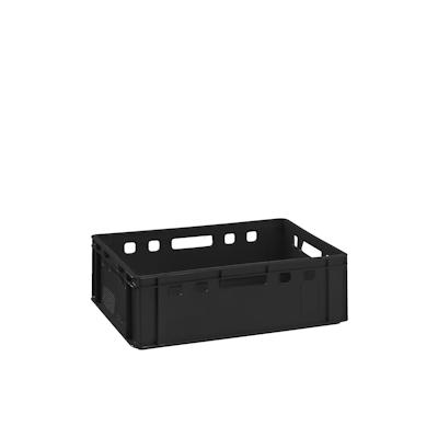 BURI Fleischkiste E2 Lagerkiste Metzgerkiste Eurobox lebensmittelecht stapelbar E2 schwarz 1 Stück Image