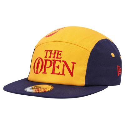 The Open New Era Quiet Please Contrast Camper Cap – Gelb / Marineblau Image