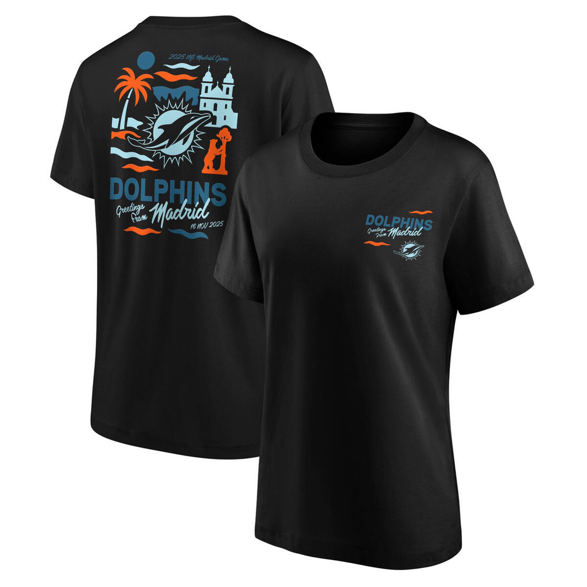 Miami Dolphins Hometown to Madrid T-Shirt - Damen