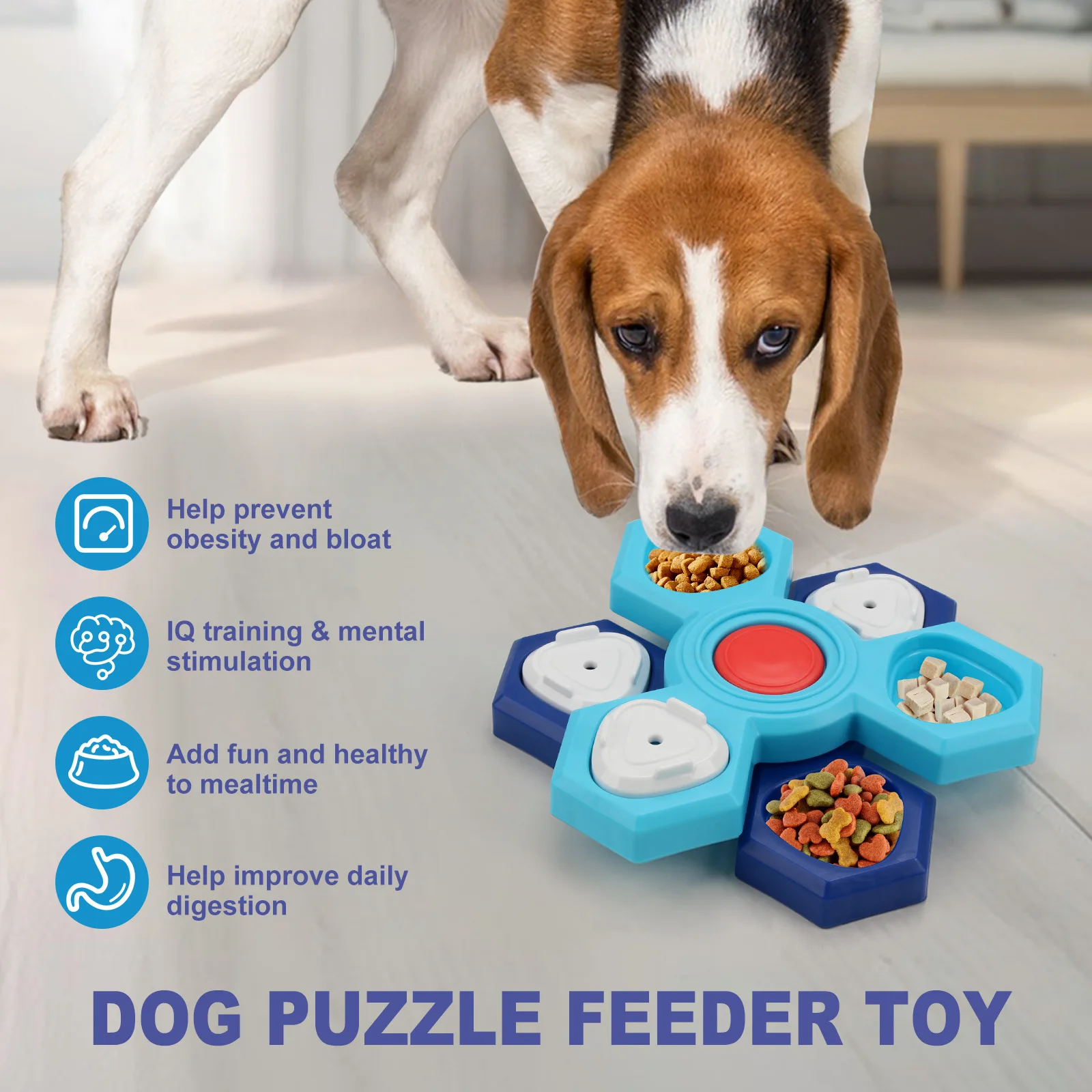 Hunde-Puzzle-Spielzeug, interaktives Slow-Food-Tablett, Training, Langeweile, Linderung, Fütterungszubehör für Haustiere, Welpen, geistige Stimulation, Kauspaß Image