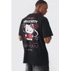 Übergroßes Hello Kitty-Lizenz-Druck-T-Shirt für Männer und Frauen, Straße, Hip-Hop, Baumwolle, kurze Ärmel, Marke Street, lockeres Paar-Kleidungs-T-Shirt