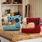 Mini macchina da cucire portatile modello plastica macchina da cucire in miniatura per uso domestico giocattolo accessori per casa delle bambole