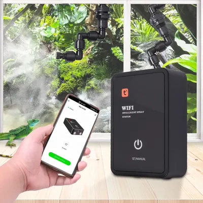 Tuya Wifi Smart Reptil Fogger Terrarien Luftbefeuchter Timer Intelligente Automatische Beschlagen Regenwald Spray Kit EU/US/UK Stecker