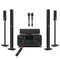 Sistema Home Theatre Surround K10 5.1 con Karaoke USB Microfono wireless Amplificatore Altoparlante Sistema Home Theatre Bt
