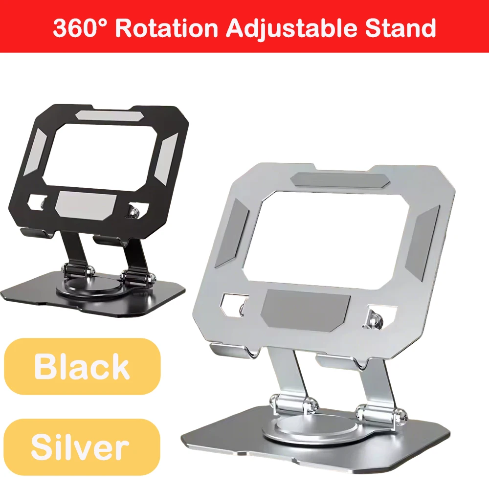 Tablet-Halterung aus Kohlenstoffstahl mit 360° ° Rotation verstellbarer Ständer für iPad Pro Air Mini Handy-Schreibtischhalterung 4-15 Zoll Image