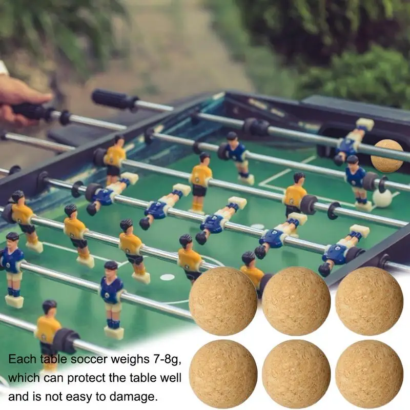 Ballon de baby-foot en liège et bois massif, football de table, football, football de bébé, football de table, bureau, 36mm, 1 pièce, 6 pièces, 12 pièces