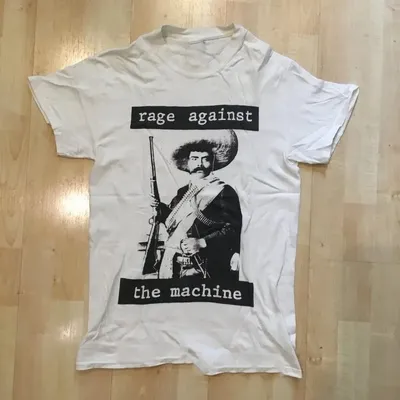 Rage Against The Machine Zapata Unisex T-Shirt Full Size Herren T-Shirt Schwarz Lässiges Rundhals-Baumwoll-T-Shirt Herren Damen Sommer