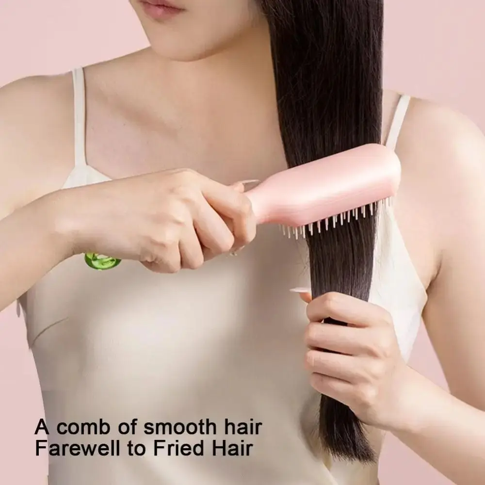 Magischer einziehbarer Kamm, selbstreinigende Haarbürste, Massage, antistatischer Haarglättungskamm, Friseur-Haarstyling-Werkzeuge Image