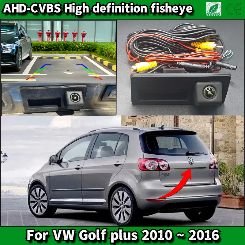 Kofferraum griff Rückfahr kamera für VW Golf plus 2010 ~ 2016 ccd/Nachtsicht Rückfahr kamera Image