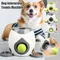 2in1 Interaktive Pet Ball Launcher Spielzeug Auto Tennis Lebensmittel Belohnung Maschine Werfer Slow Feeder für Katzen Hunde Slow Food Training Spielzeug