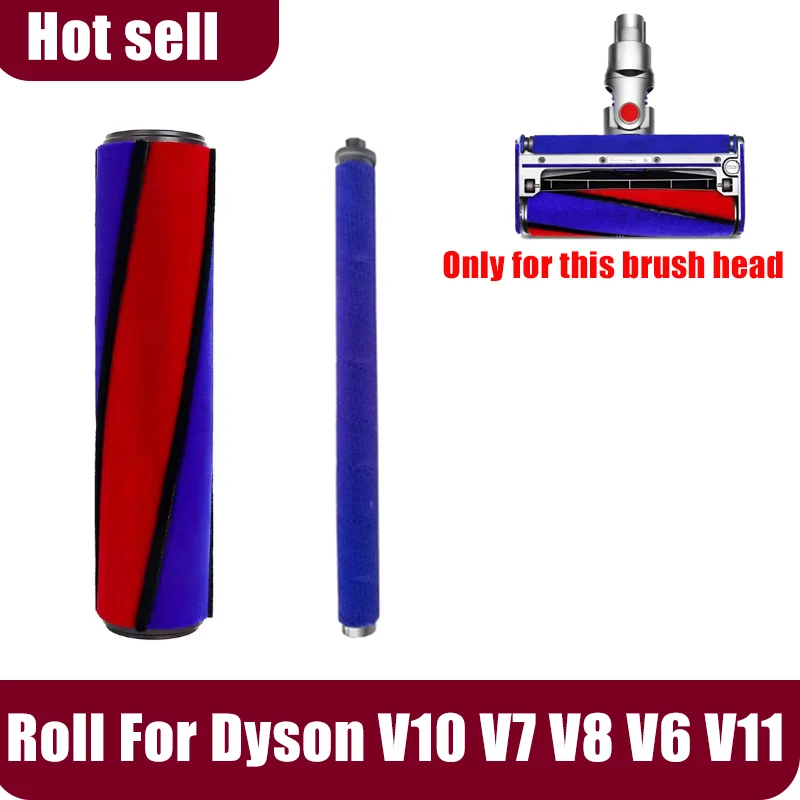 Für Dyson V10 V8 V7 V6 V11 Weiche Roller Pinsel Ersatzteil Staubsauger Teppich Pinsel rolle Ersatz Zubehör Image