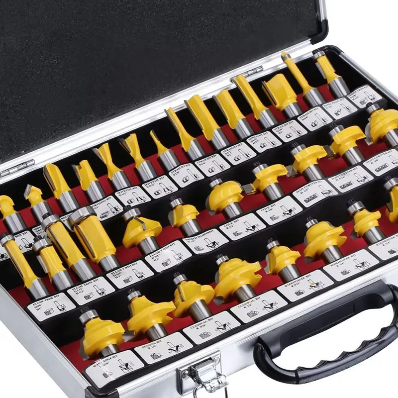 NEUE 35PC 8mm Schaft Hartmetall Router Bit Set Holz Holzbearbeitung Cutter Trimmen Messer Bilden Fräsen Carving Schneiden Werkzeuge. Image