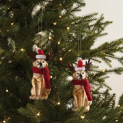 Set of 2 Winter Dog Ornament - Ballard Designs