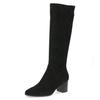 Stiefel CAPRICE, Damen, Gr. 36, schwarz, Textil, elegant, Schuhe, Blockabsatz, Langschaftstiefel in eleganter, runder Form