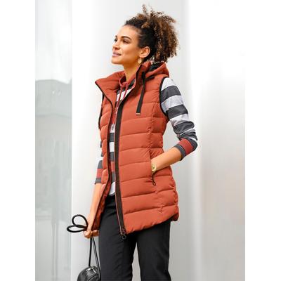 Steppweste CASUAL LOOKS, Damen, Gr. 44, rot (rostrot), 100% Polyester, unifarben, Westen Image