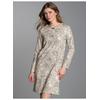 Nachthemd TRIGEMA "TRIGEMA Nachthemd mit floralem Allover-Print", Damen, Gr. M, US-Größen, beige (natur), 100% Baumwolle, casual, Kleider