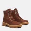 Schnürboots TIMBERLAND "CARNABY COOL MID LACE UP BOOT", Gr. 39,5, braun (medium braun nubuck), Leder, sportlich, Schuhe, Winterstiefel, Schnürstiefel, Winterschuhe