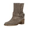 Stiefelette GABOR "Gabor Stiefelette Veloursleder", Damen, Gr. 41, braun (braun, grau), Veloursleder, casual, Schuhe