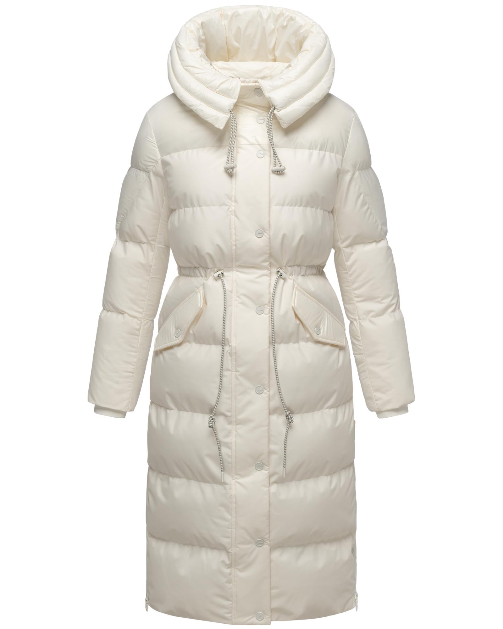 Steppmantel NAVAHOO "Knusperherz 14", Damen, Gr. S (36), weiß, Obermaterial 1: 100% Polyester. Obermaterial 2: 100% Nylon. Innenfutter: 100% Polyester. Ärmelfutter: 100% Polyester. Wattierung: 100% Polyester, tailliert knielang, hoch geschlossener... Image