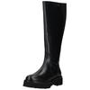 Stiefel LAZAMANI "Lazamani Stiefel Leder", Damen, Gr. 39, schwarz, Leder, casual, Schuhe