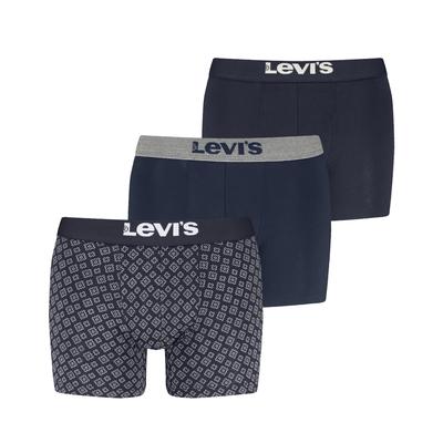 Boxershorts LEVI'S "LEVIS MEN GIFTBOX DENIM BOXER BRIEF 3P", Herren, Gr. L, navy combo, Obermaterial: 95% Baumwolle, 5% Elasthan, Unterhosen Image