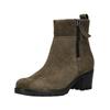 Stiefelette GABOR COMFORT "Gabor Comfort Stiefelette Veloursleder", Damen, Gr. 42, grün (olive), Veloursleder, casual, Schuhe