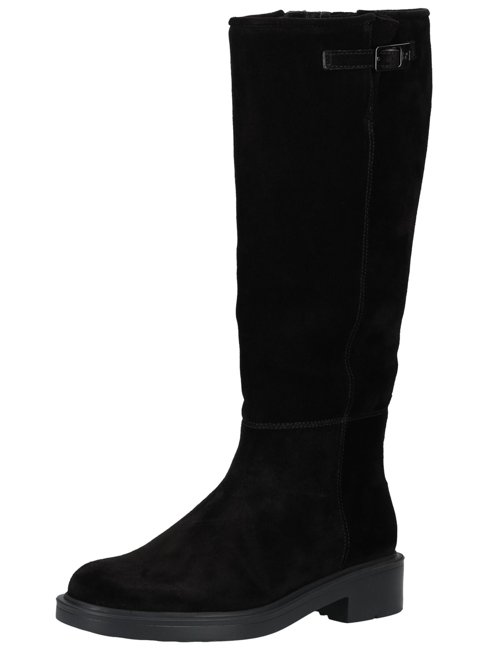Stiefel HÖGL "Högl Stiefel Veloursleder", Damen, Gr. 40, schwarz, Veloursleder, Casual, Schuhe