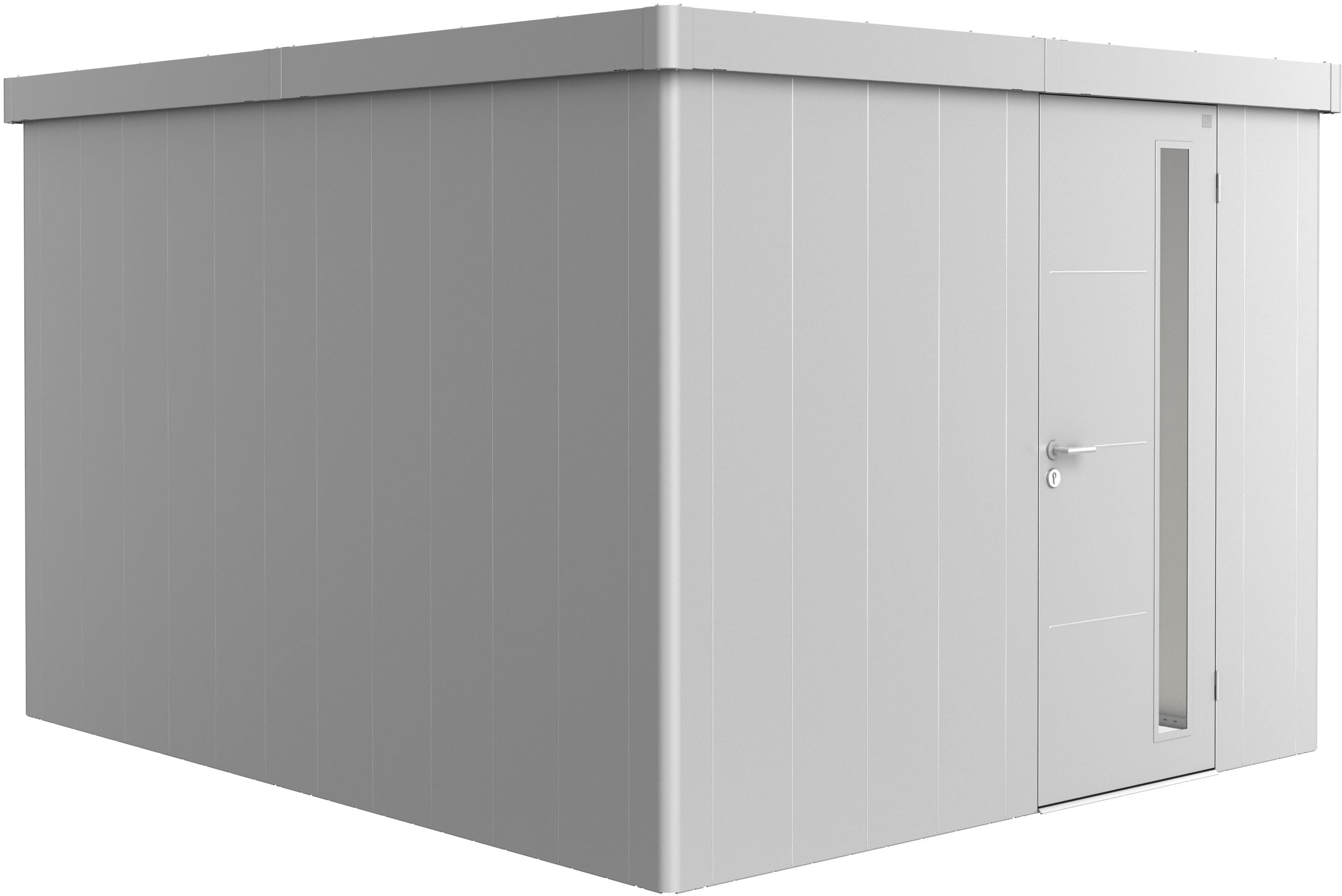 Gerätehaus BIOHORT "Neo 4C ST", silber (silber, metallic), Stahlblech, Gerätehäuser, Metall