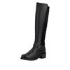 Stiefel REMONTE, Damen, Gr. 37, Varioschaft, schwarz, Leder, Textil, klassisch, Schuhe, Langschaftstiefel, Stretch-Stiefel, Blockabsatz, Innenreißverschluss